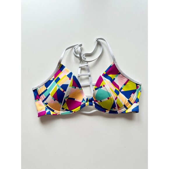 Lot of 5 PINK by VICTORIA'S SECRET Pink Chevron Striped Bikini Tops, Size S - Picture 10 of 16